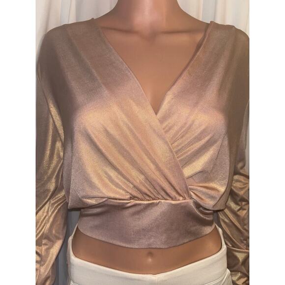 Privy Size S - Satin Silk Crop Top - Picture 3 of 6